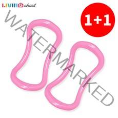 리빙차트 1+1요가링 마사지링 필라테스링 종아리링 젠링 상품, 기본형, 핑크