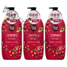 샤워메이트 크랜베리 바디워시, 1200g, 3개