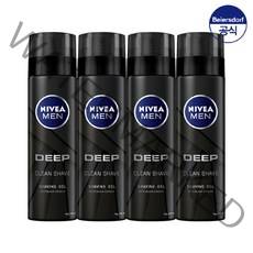 니베아 맨 딥 쉐이빙 젤 200ml X 4개, 단품없음
