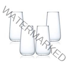 인블룸 북유럽 심플 투명유리컵 H 500ml, 4개