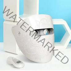 버디스킨 나이스웨이 완전 무선 LED 마스크 + 리모트 컨트롤, 화이트, 나이스웨이LED마스크+리모콘