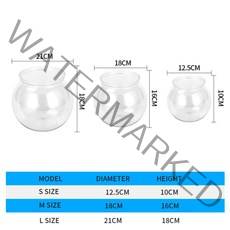 미니섬프어항 섬프어항 goldfish bowl desktop transparent 탱크, 한 사이즈, s