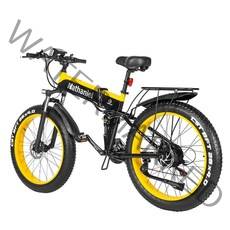 로드 입문용 접이식 접는 자전거 사이클 바이크 1000w electric bike 26, 12.8ah 노란색