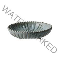 VBCCASA 폰다코 스트라이프 풋티드 라운드볼 15.5cm 10584FS, 그레이, 1개