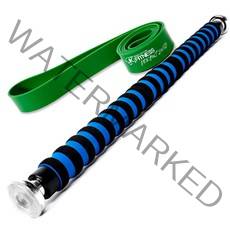 제이케이휘트니스 풀그립 철봉바 C-401 블루 + 퍼펙트 근력밴드 5단계 그린, 1세트