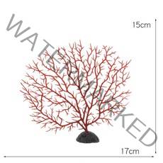 인공 낚시 fi 탱크 조경 장식 나무 모양 수지 산호 수족관 장식 바다 철 나무 산호, 빨간색