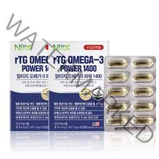 뉴네이처 저온초임계 rTG 알티지 오메가3 고함량 1400 파워 60캡슐 2개월분 미국 직수입 제품 순도89%, 60캡슐 2개 4개월
