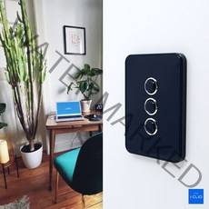 [아이클리오] 오즈 푸시버튼 3컬러 스위치 (1구~4구), 다크네이비, 1구