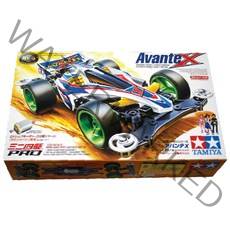 타미야 Avante X MS Chassis 미니카 4WD 18616 + Atomic Tuned 2 Motor PRO 15489 조립 키트, 화이트 + 형광그린, 1세트