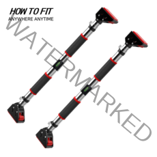 하우투핏 이중잠금 문틀철봉 가정용 풀업바 턱걸이봉