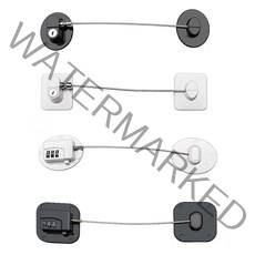 냉장고자물쇠 비밀번호 서랍 옷장 창문 잠금장치, 자물쇠타입, 원형, 블랙
