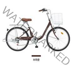 [조립 및 포장발송]삼천리자전거 선데이/프림로즈 22/24/26 인치 7단기어 여성용 자전거, 선데이 24 브라운