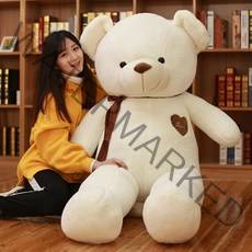 TV노출 대형 곰 인형 봉제인형 윌슨 닮을골 인형, 80cm, 흰색cm