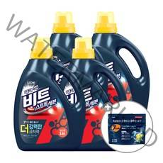 비트 스트롱세븐 액체 세탁세제 용기 3L 일반용 x4개 + 세븐랩 캡슐세제 3입 x 1개, 4개