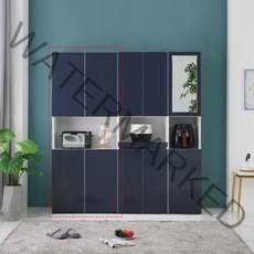 힐링가구 볼리아 비스포크 주방 다용도 수납장 2000, 네이비