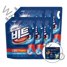 비트 딥클린파워 액체세제 일반용 2L 리필 x 6개 + 세븐랩 캡슐세제 3입 x 1개
