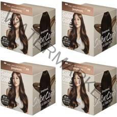 제니하우스 뉴 살롱코드 글램헤어 새치 멋내기용 염색제, 글램 브라운, 4개
