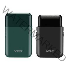 VGR 남성 미니 전기면도기 커터 여행 출장 차량용 면도기 V-390, 그린