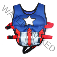 (2시이전당일발송)히어로 마블구명조끼 아이언맨구명조끼 헐크구명조끼 스파이더맨구명조끼 캡틴아메리카구명조끼 슈퍼맨구명조끼 배트맨구명조끼 구명조끼, 캡틴아메리카