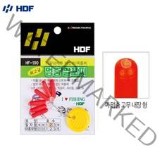 해동 일자형 멈춤 발포찌 어신찌 목줄찌, 레드1호