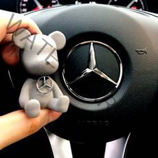 자동차석고방향제 베어브릭 곰돌이 차 자동차 송푸구 bmw 벤츠 아우디 현대 기아, 01. 소프트앤후레쉬, 그레이