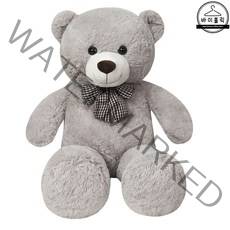 대형 곰인형 필로우 테디베어 곰돌이인형 130cm, 그레이, 105cm no cotton