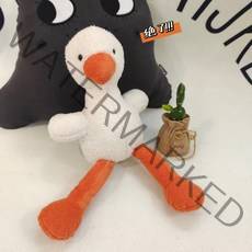 개구리 동물 페페 애착인형 여성 선물 생일 포옹 잠자는 토끼 귀여운, 오리_앉은 키 25 cm/총장 40