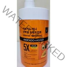 엘라스틴 아보카도 허니 5X 단백질 트리트먼트 1000ml 갈라짐 끊어짐 펌 염색 극 손상 모발 고영양, 1개
