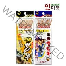 백경 반짝이외줄카드 열기 볼락 고등어 전갱이 채비, BK321 반짝이외줄카드 12호