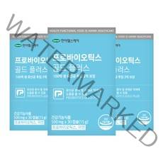 한미헬스케어 프로바이오틱스 골드 플러스 유산균, 30정, 3개