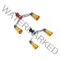 아싸낚시-UST 스피닝 릴 더블 핸들 시마노 다이와 호환, 시마노용 카키/골드(B형-110mm)