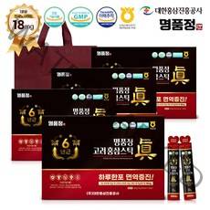 대한홍삼진흥공사 명품정 6년근 고려 홍삼스틱 진 + 쇼핑백 (1포당 진세노사이드 18mg), 4세트(10gx120포/총1200g)