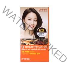 댕기머리 한방칼라크림 6호 흑갈색 새치머리용, 4개