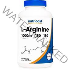 Nutricost 뉴트리코스트 L 아르기닌 1000mg 운동 보조제 150정 아미노산 헬스 보충제 건강기능식품 정제