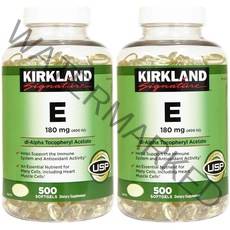 Kirkland Signature Vitamin E 커클랜드 시그니처 비타민 E 180mg 500소프트젤 2팩