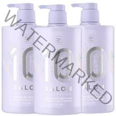 미쟝센 살롱 플러스 클리닉 10 샴푸 (극손상모발용)(대용량) 990ml 실크감촉 약산성 단백질샴푸, 3개
