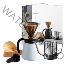 칼딘 티타늄 코트 보온보냉 핸드드립 실속 패키지 T3, 화이트