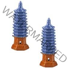 아리코 수족관 조경 세라믹 장식 큰 탑 FZ-50, 2개입