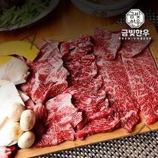 (당일배송)전라도 특급 한우 암소 600g 실속구이모둠 1+등급 한우 (3인분), 1+한우 모둠 600g