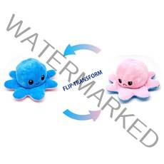 양면 문어인형 리버시블 반전 애착인형 총 19종 당일배송, 4.라이트블루/연핑크