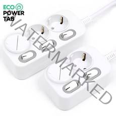 에코파워탭 국산 LED 개별 절전 멀티탭 3구+2구 안전커버, 1세트, LED 개별2구2.5m+개별3구 2.5m + L자1구