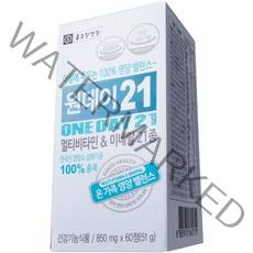 종근당건강 원데이21 멀티비타민 & 미네랄, 60정, 1개