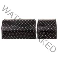 가죽 트렁크 정리함 골드블랙 소형 대형 세트, 가죽 트렁크 정리함-골드블랙 소형+대형 세트