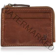 Frye 여성용 Melissa 지퍼 카드 케이스 지갑 코냑. One Size