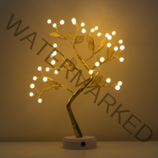 이코노미쿠스 LED 무선 감성 나무 침대 간접 조명 전등 수면등 무드등 크리스마스, 진주와잎