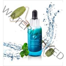 Le Clairer 모이스처라이징 페이셜 세럼 + 제이드 마사지 롤러 2% 히알루론산 비건 크루얼티 프리 퓨어 에센셜 오일 10배 강력한 보습 및 수분 공급 활력을 불어