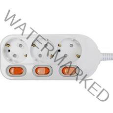 번개표 이동형 멀티탭 콘센트 절전형 개별스위치 3구 WI-MC21633, 5m, 1개