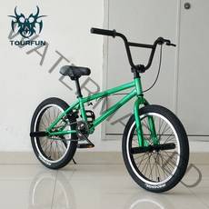 초보자 입문용 BMX 묘기자전거 익스트림 20인치, 라이트그린 업그레이드 버전