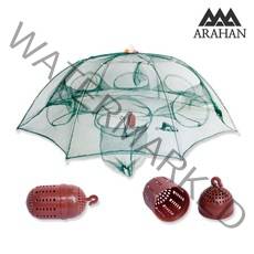 아라한 업그레이드 8구 새우망 원터치 우산 통발 AR048