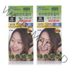 다바찌 실크 트리트먼트 헤어염모제, 5B 자연 갈색, 2개